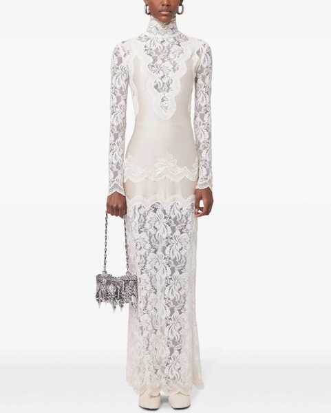 Rochii lungi RABANNE Laced long dress IVORY Femei (BM 19028500) 2