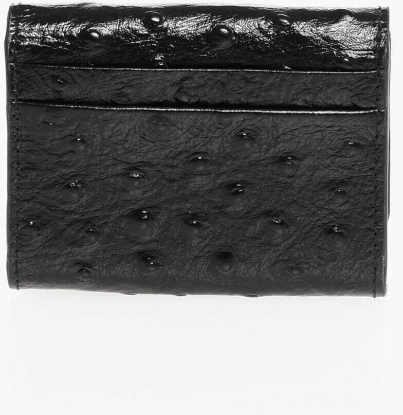 Portofele DSQUARED2 Craquel Leather Wallet With Applicated Logo Black Femei (BM 19028527) 2