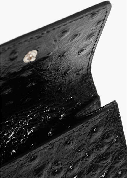 Portofele DSQUARED2 Craquel Leather Wallet With Applicated Logo Black Femei (BM 19028527) 3