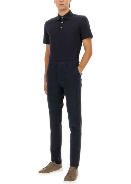 Pantaloni casual ZEGNA Premium Cotton Pants BLUE Barbati (BM 19028608) 2