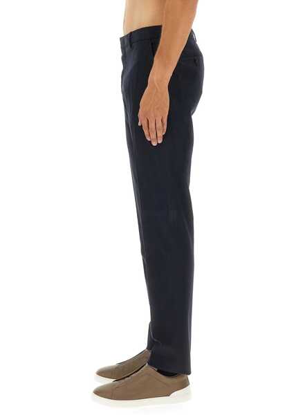 Pantaloni casual ZEGNA Premium Cotton Pants BLUE Barbati (BM 19028608) 4