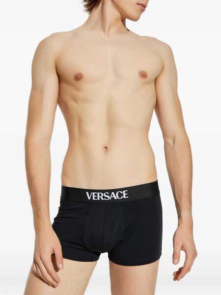 Lenjerie intima Versace Bi-Pack Tight-Fitting Boxers BLACK Barbati (BM 19028626) 2
