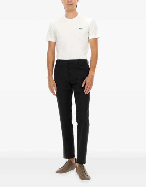 Pantaloni casual ZEGNA Premium Cotton Pants BLACK Barbati (BM 19028650) 2