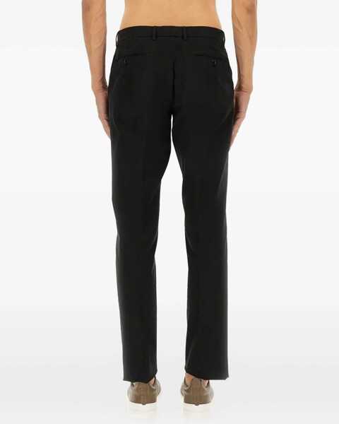 Pantaloni casual ZEGNA Premium Cotton Pants BLACK Barbati (BM 19028650) 4