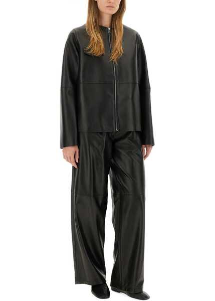 Geci de piele Zona20 Milano Leather Cartago Jacket BLACK Femei (BM 19028698) 2