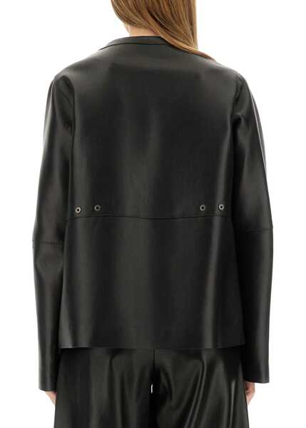 Geci de piele Zona20 Milano Leather Cartago Jacket BLACK Femei (BM 19028698) 3