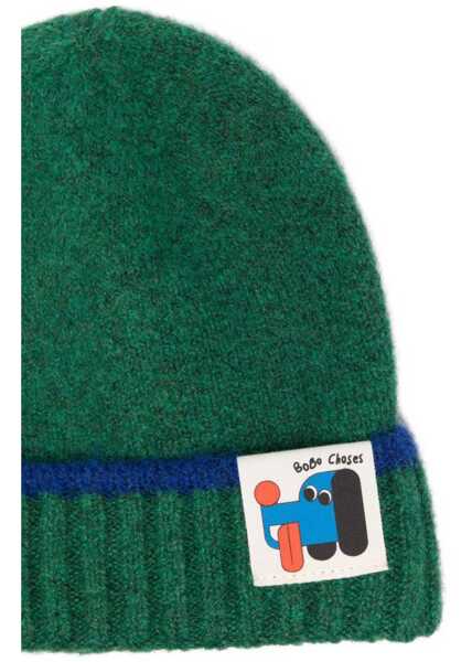 Caciuli Bobo Choses Beanie Hat With Logo GREEN Baieti (BM 19028725) 2