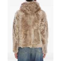 Bomber jacket Dama - Bomber jacket YVES SALOMON Lamb Fur Jacket CREAM Femei (BM 19028755) - B-mall.ro