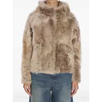 Bomber jacket Lamb Fur Jacket Femei