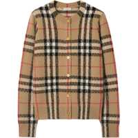 Cardigane Check Wool And Cashmere Cardigan Femei