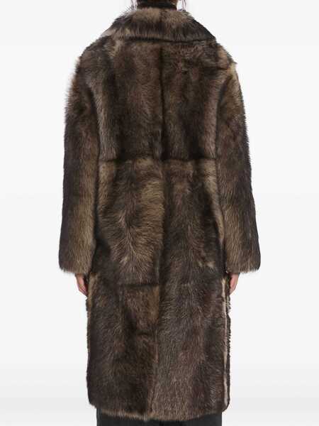 Paltoane YVES SALOMON Lamb Fur Coat GREY Femei (BM 19028782) 4