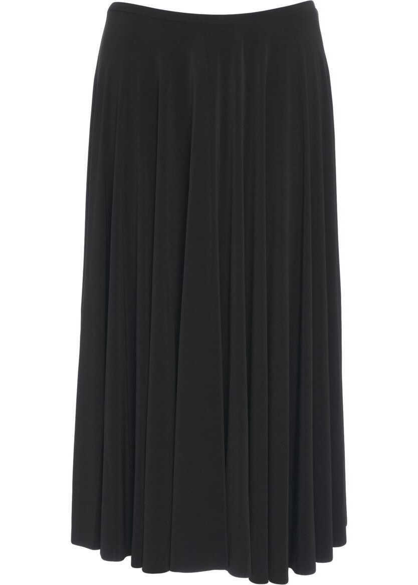 Fuste lungi NORMA KAMALI Pleated midi skirt Black Femei (BM 19028869) 2