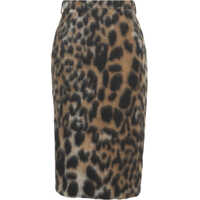 Fuste lungi Midi skirt with animal print Femei