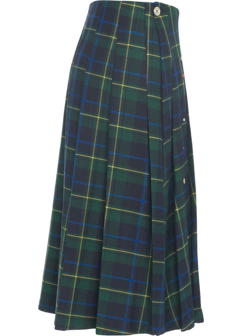 Fuste lungi 5 Progress Midi skirt with appliques Green Femei (BM 19028884) 4