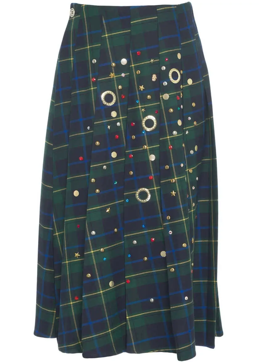 Fuste lungi 5 Progress Midi skirt with appliques Green Femei (BM 19028884) 1