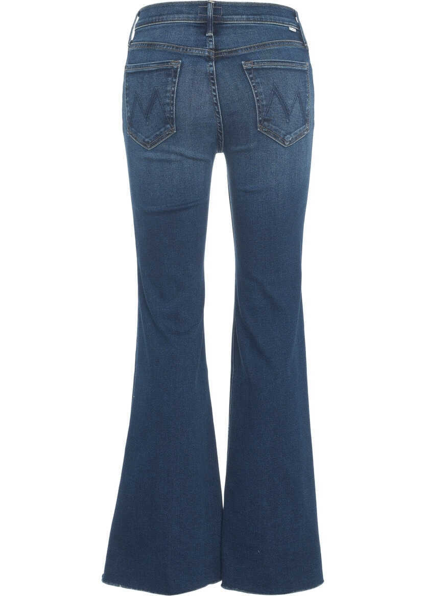 Blugi evazati MOTHER Flared Jeans Lil Doozy Fray Blue Femei (BM 19028893) 4