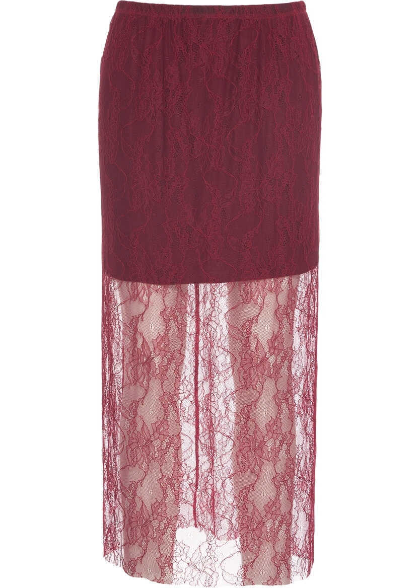 Fuste lungi Kaos Lace midi skirt Red Femei (BM 19028896) 2