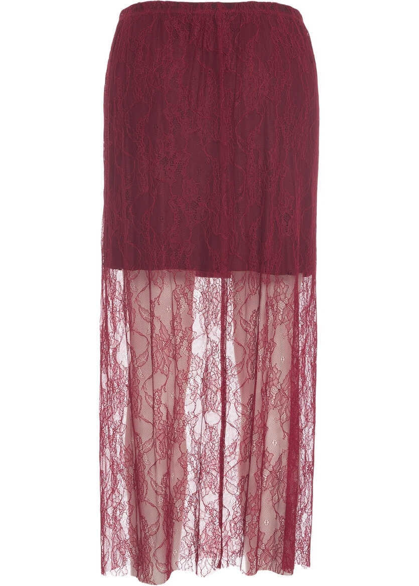 Fuste lungi Kaos Lace midi skirt Red Femei (BM 19028896) 5