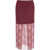 Kaos Lace midi skirt Red
