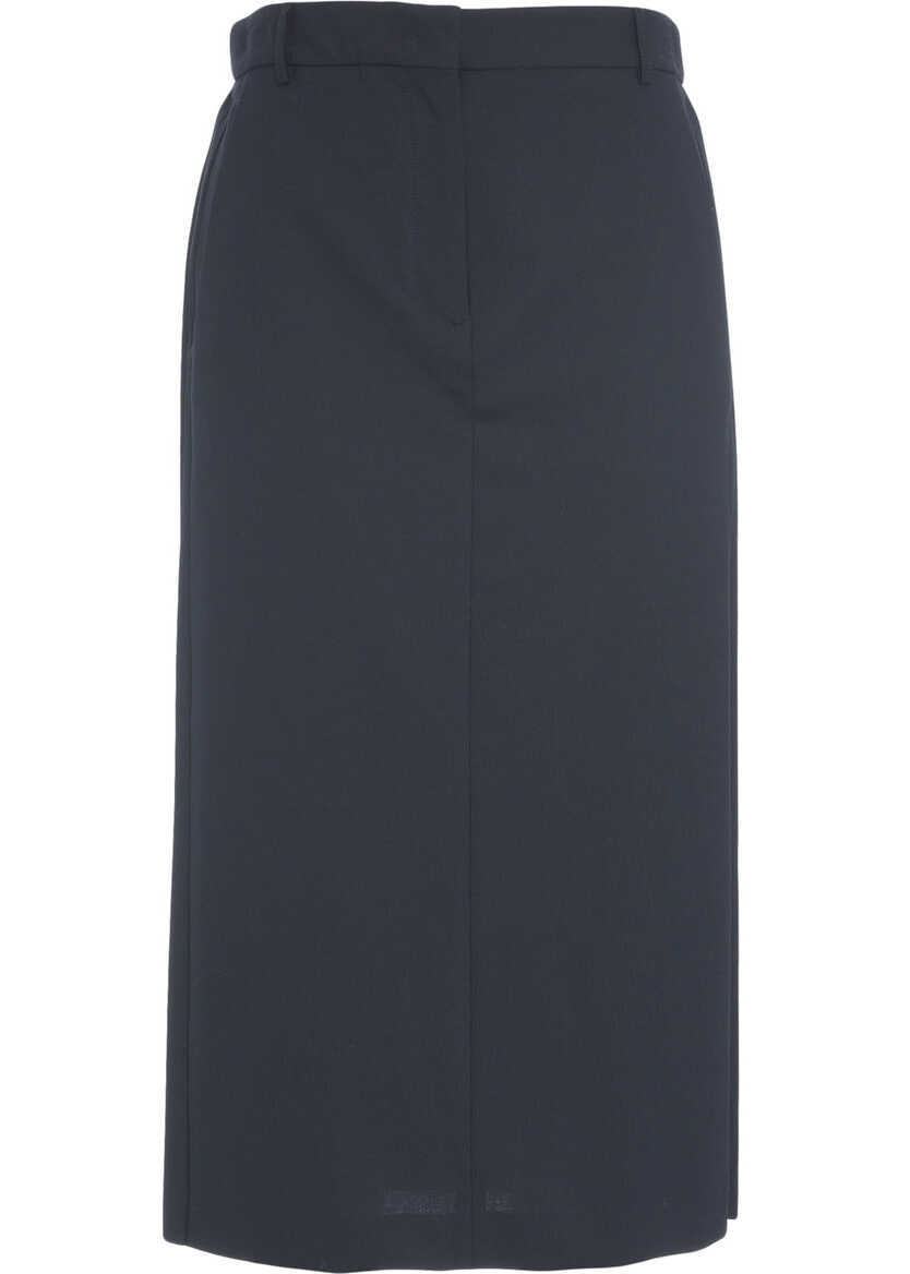 Fuste lungi Semicouture Midi Skirt Blue Femei (BM 19028905) 5