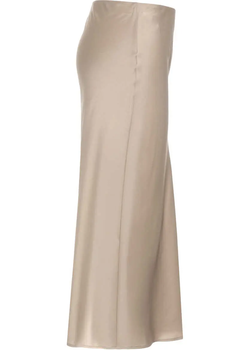 Fuste lungi Otto d ame Satin midi skirt Beige Femei (BM 19028908) 3