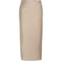 Fuste lungi Satin midi skirt Femei