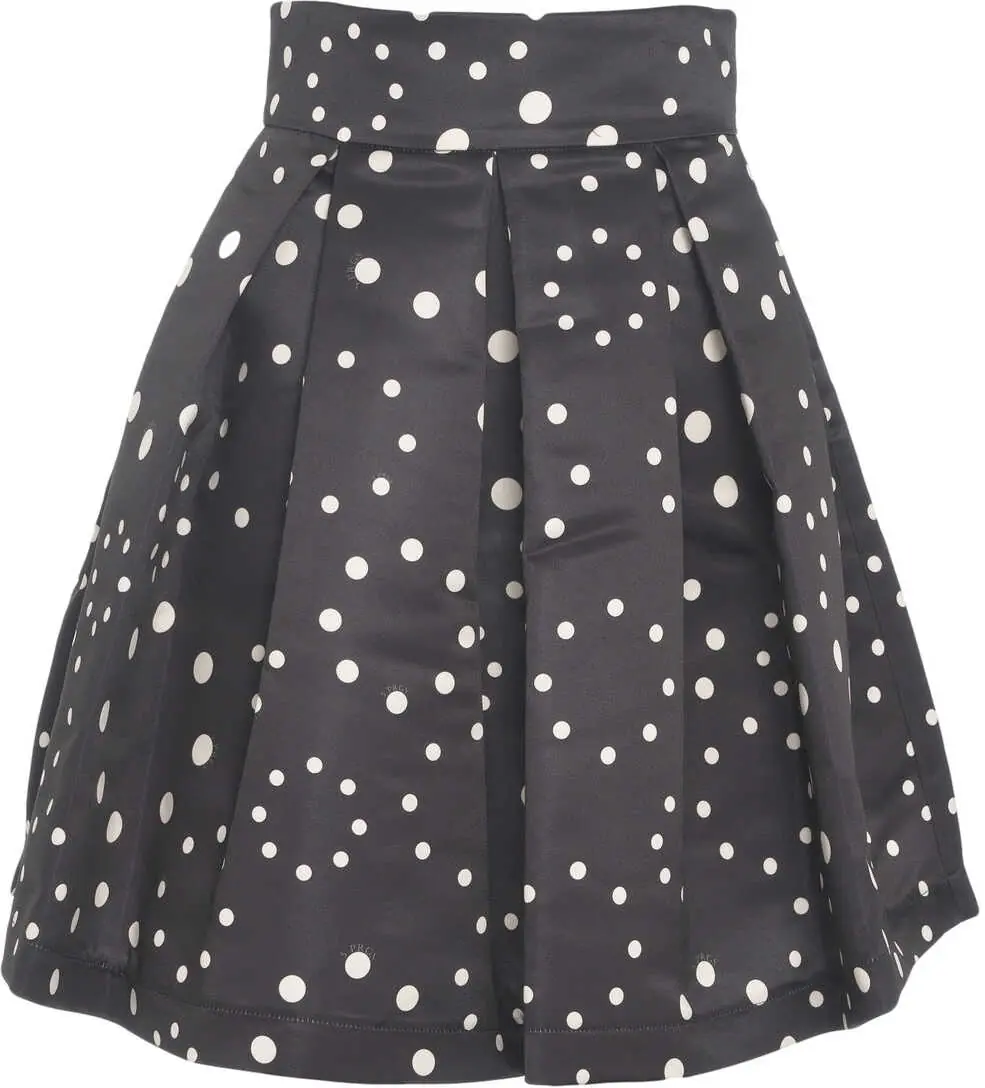 Fuste lungi 5 Progress Pleated skirt with polka dots Black Femei (BM 19028917) 1
