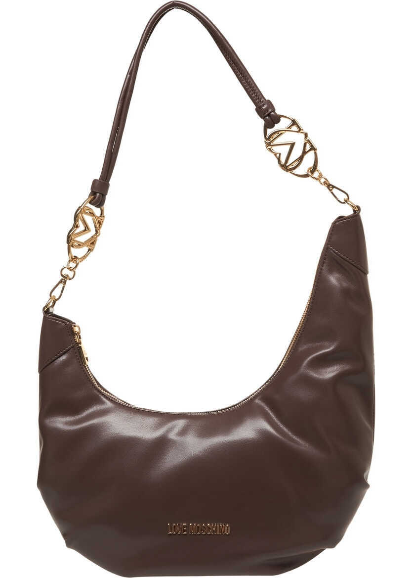 Genti de mana LOVE Moschino Handbag with logo detail Brown Femei (BM 19028929) 2