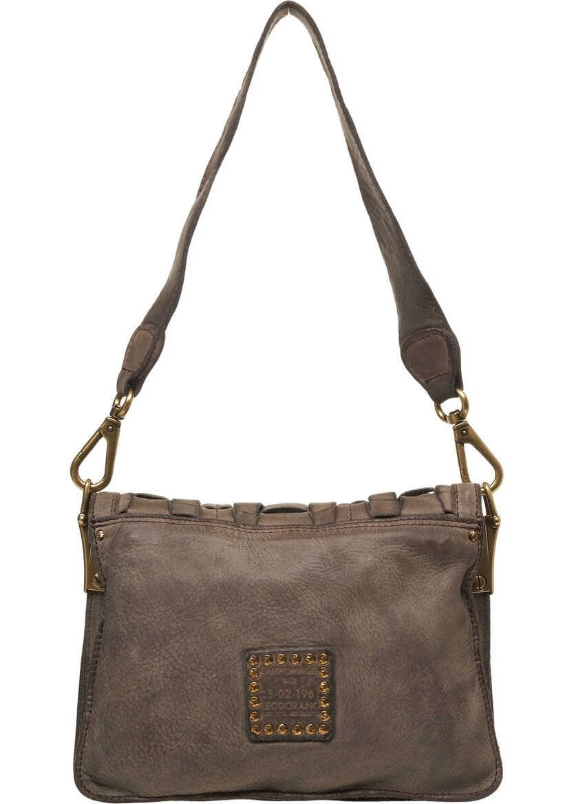 Genti de umar CAMPOMAGGI Leather Shoulder Bag Grey Femei (BM 19028944) 4