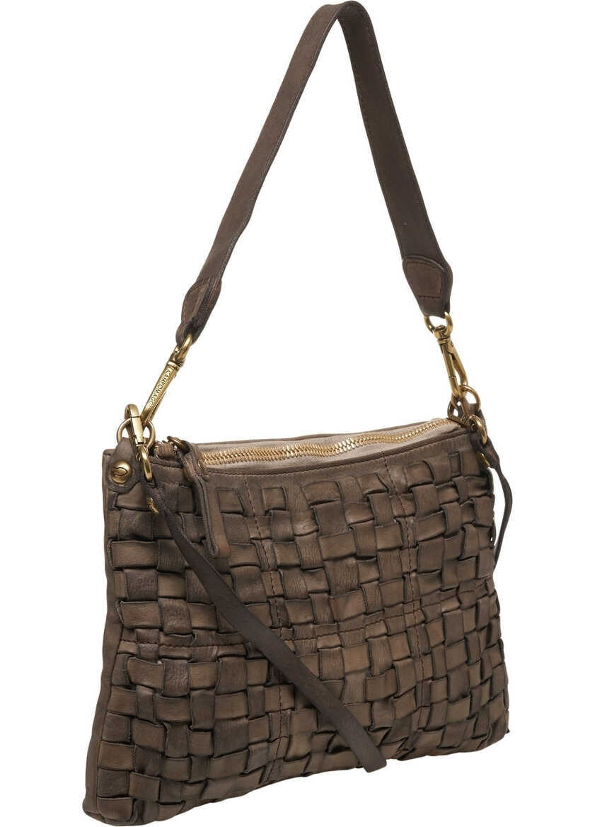 Genti de umar CAMPOMAGGI Leather shoulder bag Grey Femei (BM 19028965) 3