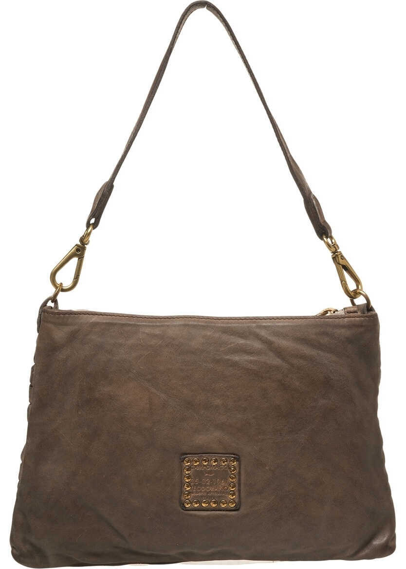 Genti de umar CAMPOMAGGI Leather shoulder bag Grey Femei (BM 19028965) 4