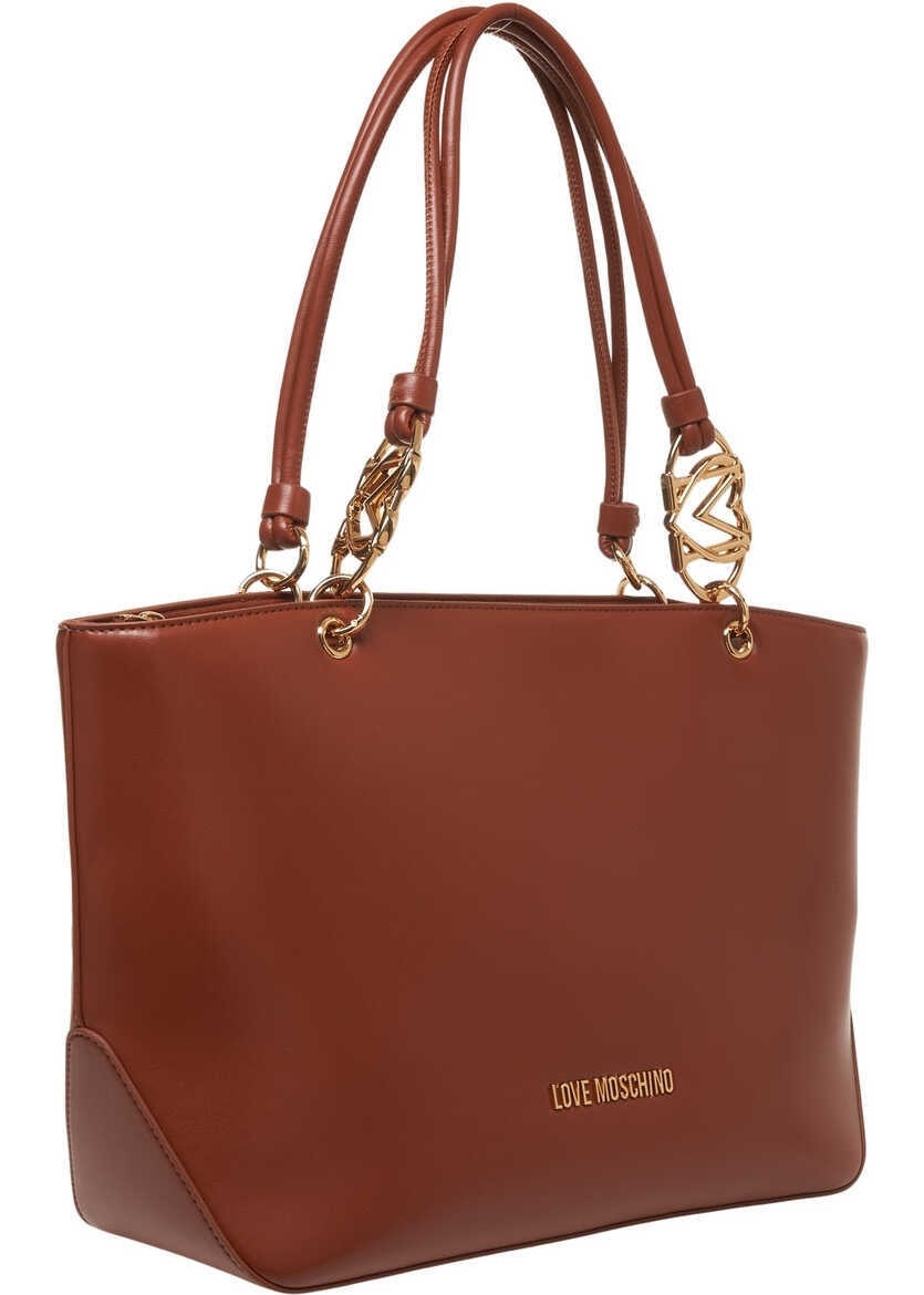 Genti de mana LOVE Moschino Handbag with logo details Brown Femei (BM 19028968) 3