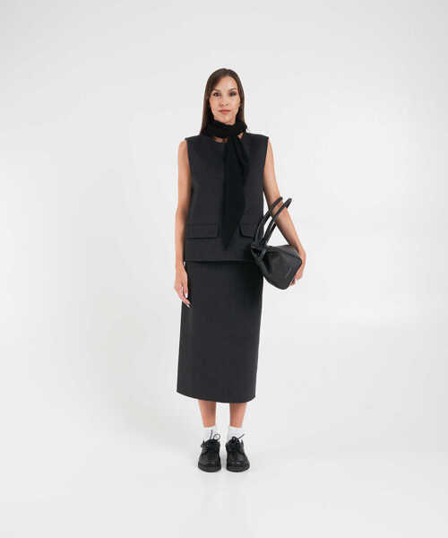 Genti de mana Orciani Grained leather handbag Black Femei (BM 19029016) 3