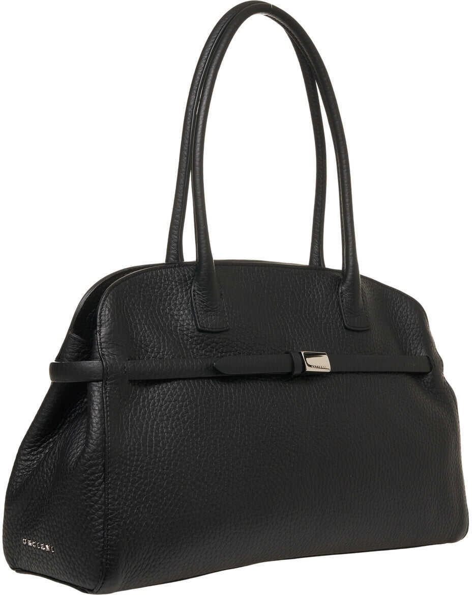 Genti de mana Orciani Grained leather handbag Black Femei (BM 19029016) 4