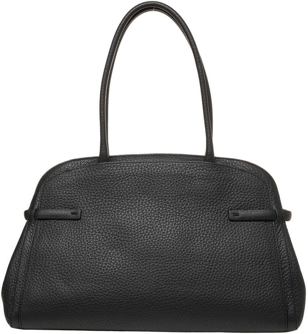 Genti de mana Orciani Grained leather handbag Black Femei (BM 19029016) 5