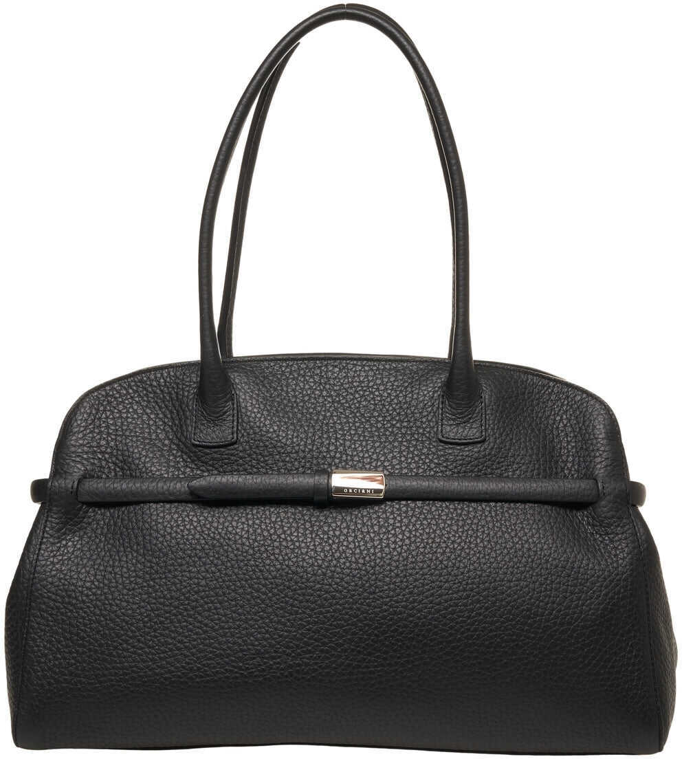Genti de mana Orciani Grained leather handbag Black Femei (BM 19029016) 7