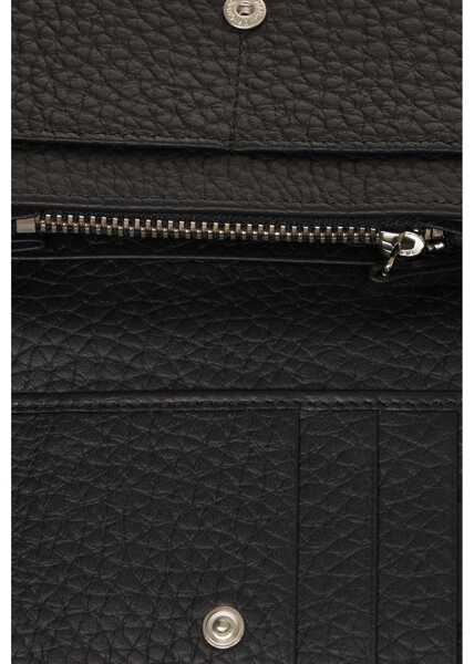 Portofele Orciani Grained leather wallet Black Femei (BM 19029025) 5