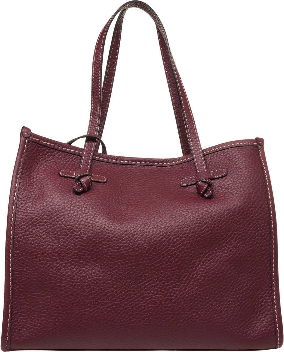 Genti de umar GIANNI CHIARINI Grained leather shopper Purple Femei (BM 19029043) 2