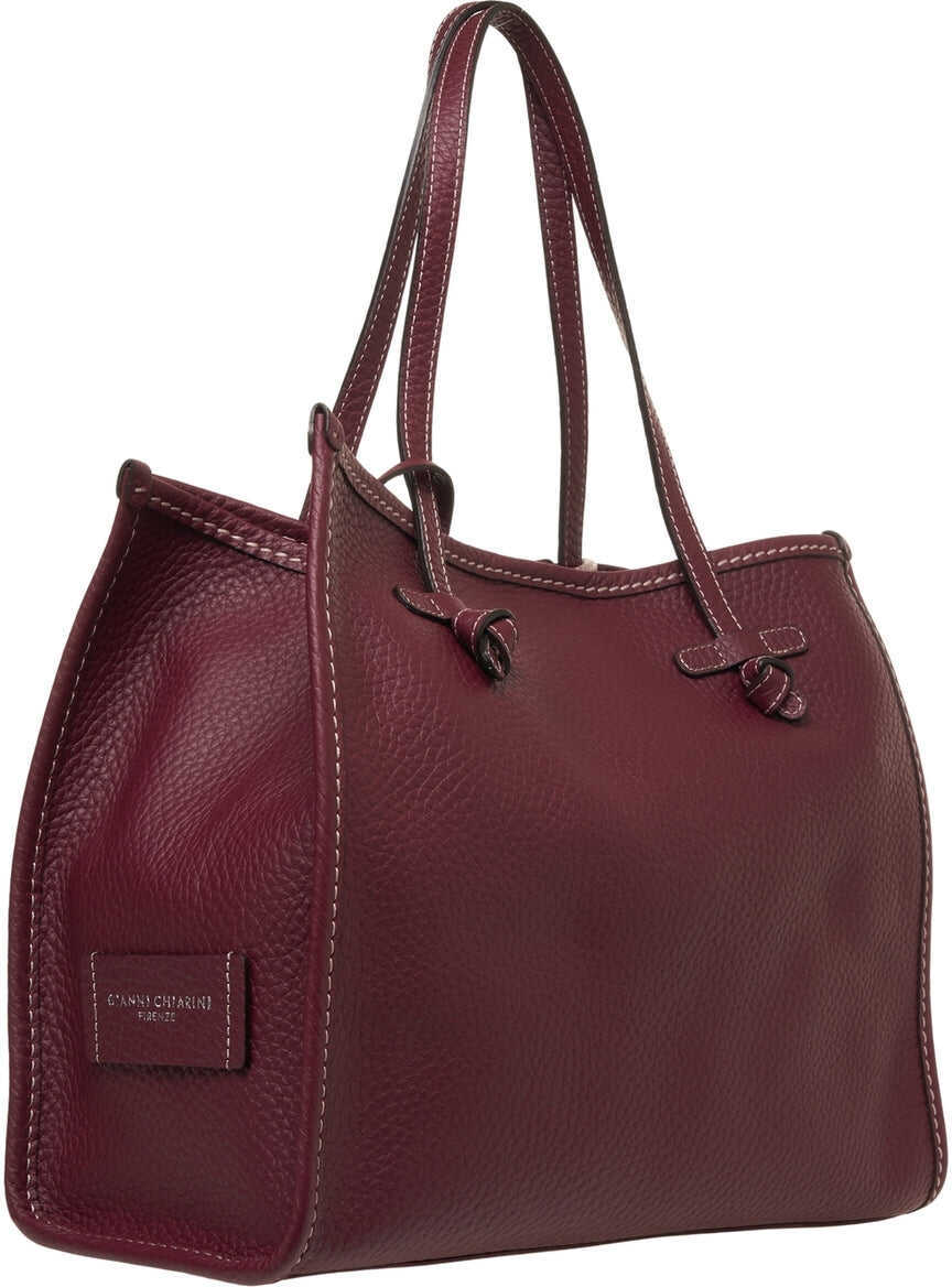 Genti de umar GIANNI CHIARINI Grained leather shopper Purple Femei (BM 19029043) 3