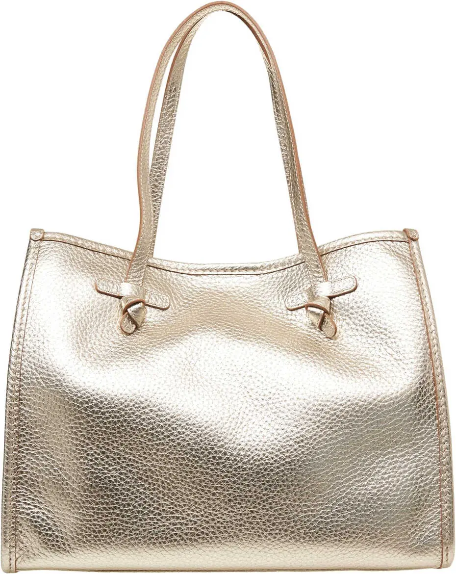 Genti de umar GIANNI CHIARINI Grained leather shopper Gold Femei (BM 19029043) 7