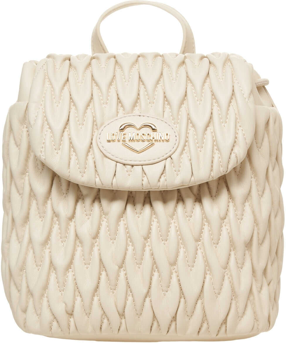 Rucsacuri LOVE Moschino Quilted backpack White Femei (BM 19029046) 2