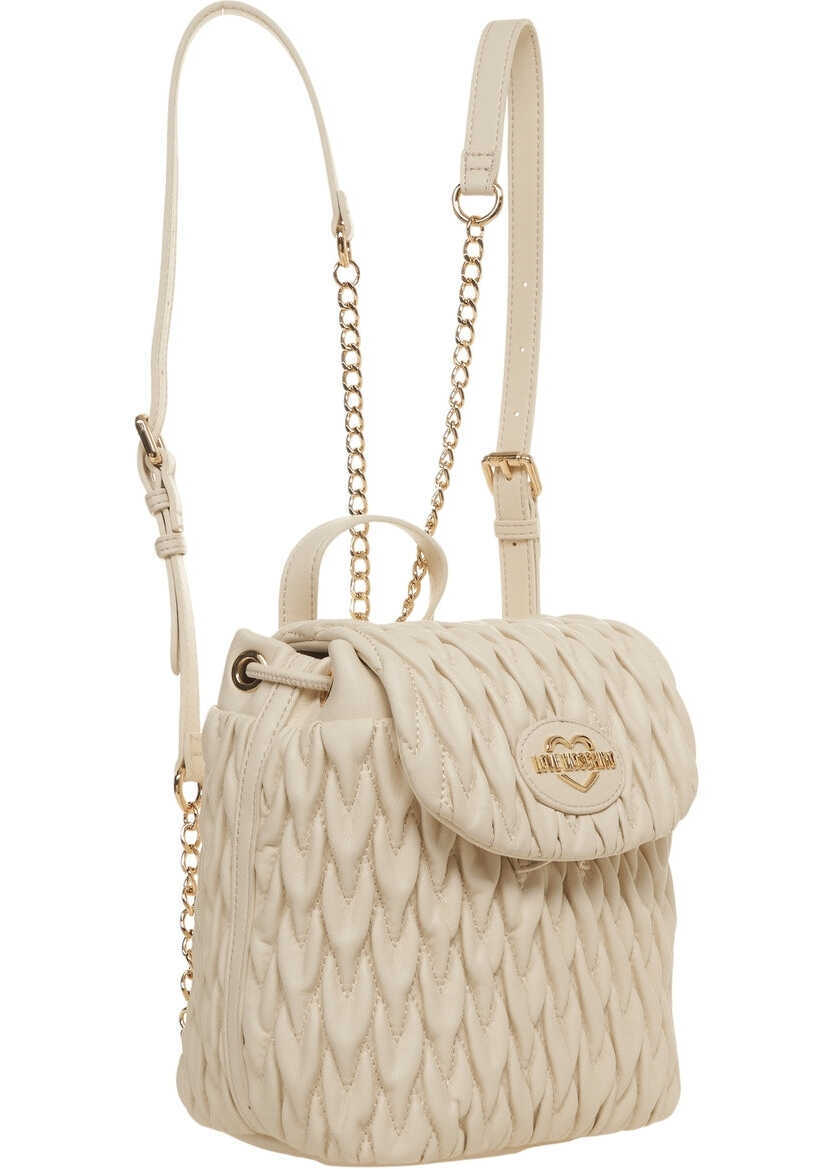Rucsacuri LOVE Moschino Quilted backpack White Femei (BM 19029046) 3
