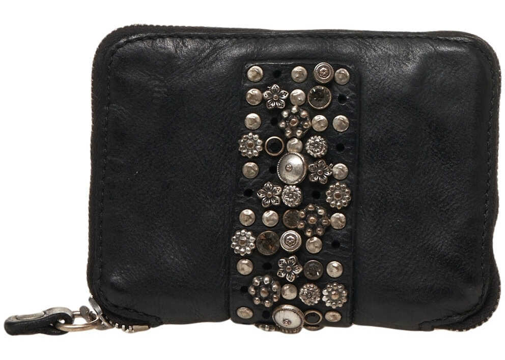 Portofele CAMPOMAGGI Leather wallet with stud detail Brown Femei (BM 19029058) 4