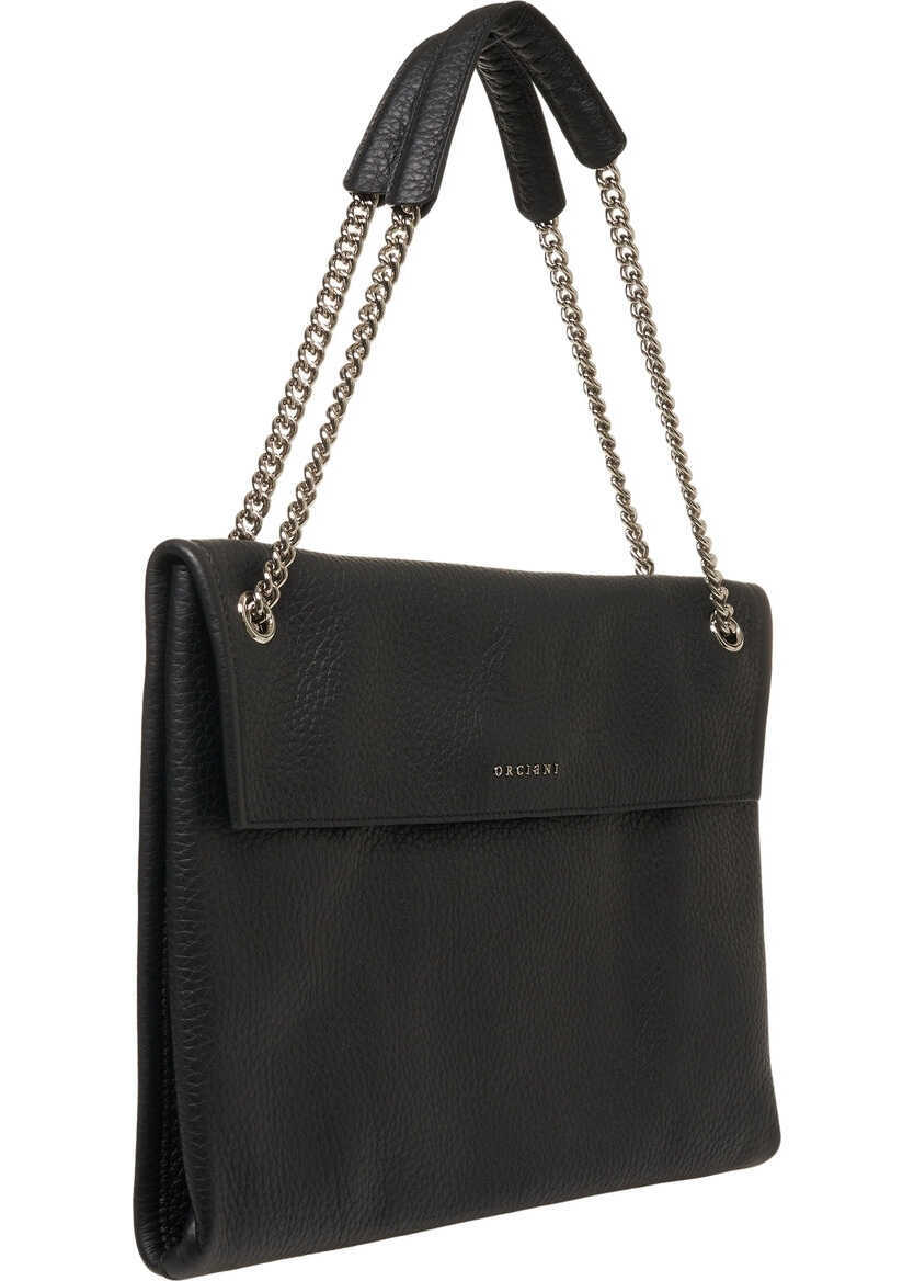 Genti de umar Orciani Grained leather shoulder bag Black Femei (BM 19029067) 4