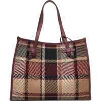 Genti de umar Shopper with check pattern Femei
