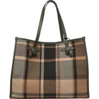 Genti de umar Shopper with check pattern Femei