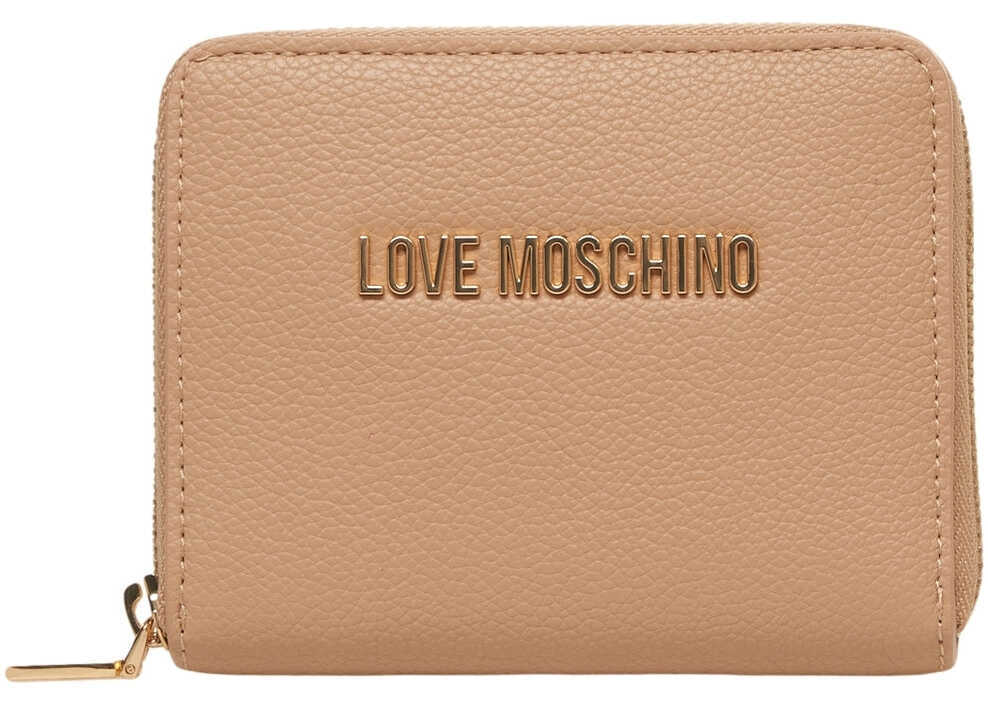 Portofele LOVE Moschino Wallet with logo lettering Beige Femei (BM 19029085) 2