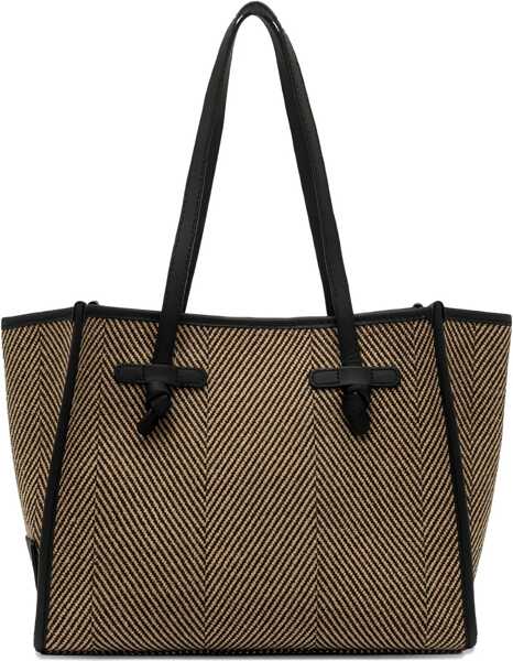 Genti de umar GIANNI CHIARINI Shopper with leather details Beige Femei (BM 19029091) 2