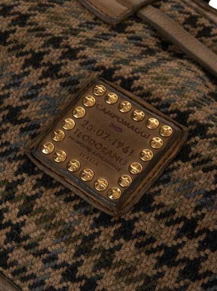 Genti de umar CAMPOMAGGI Shopper with houndstooth pattern Brown Femei (BM 19029112) 5