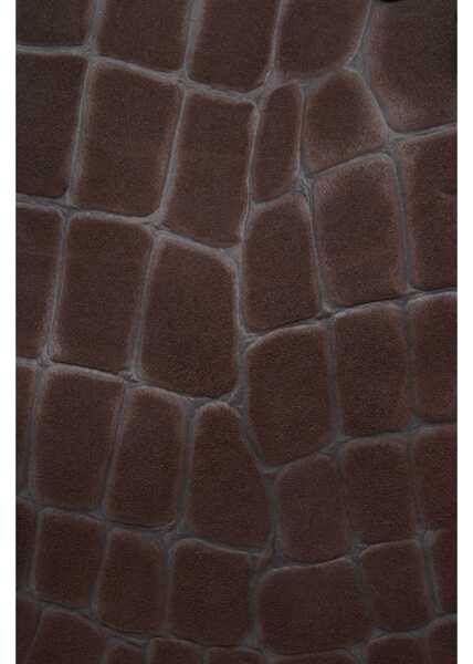 Genti de umar GIANNI CHIARINI Shopper in croco look Marcella Brown Femei (BM 19029118) 6